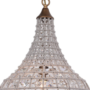 Teardrop Pendant Chandelier Gold, Clear Crystal ZD7348-S1ARS Zentique