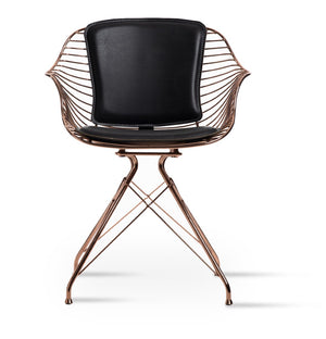 Soho Concept Zebra Swivel Armchair: Stylish Dining Chair With Durable Steel Frame & Removable Seat Pad, 5-year Guarantee Special Order Swivel. Solid Metal Top Part Connected To Four Tubular Legs Soho-concept-dining-chair-06396