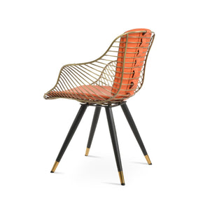 Soho Concept Zebra Star Armchair: Durable Steel Frame, Removable Seat Pad, Customizable Colors & 5-year Guarantee Black,Gold,Brass,Orange  Soho-concept-dining-chair-06269