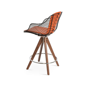 Soho Concept Zebra Armchair Barstools With Steel Frame: Stylish Chrome/Brass Finish & Removable Seat Pad, 5-year Guarantee Walnut,Black,Orange  Soho-concept-dining-chair-07278