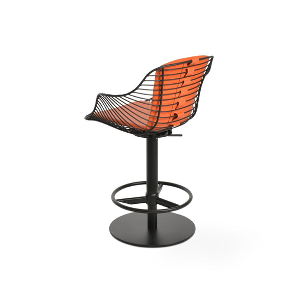Soho Concept Zebra Arm Barstools & Counterstools - Ergonomic, Stylish Seating With Removable Pads & Adjustable Height Black,Orange  Soho-concept-dining-chair-07276