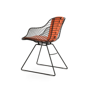 Soho Concept Zebra Armchair Dining Chair - Stylish Steel Frame In Chrome Or Brass, Removable Seat Pad & 5-year Guarantee Black,Orange  Soho-concept-dining-chair-06384