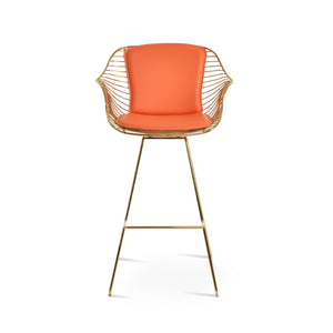 Soho Concept Zebra Arm Barstools & Counterstools - Ergonomic, Stylish Seating With Removable Pads & Adjustable Height Gold,Orange  Soho-concept-dining-chair-10131
