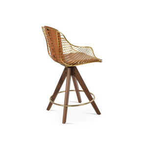 Soho Concept Zebra Arm Barstools & Counterstools - Ergonomic, Stylish Seating With Removable Pads & Adjustable Height Black,Walnut,Gold  Soho-concept-dining-chair-10089