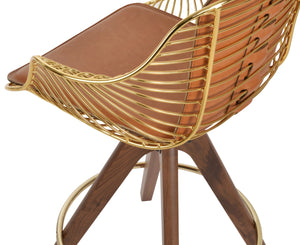 Soho Concept Zebra Arm Barstools & Counterstools - Ergonomic, Stylish Seating With Removable Pads & Adjustable Height Black,Walnut,Gold  Soho-concept-dining-chair-10090