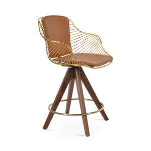 Soho Concept Zebra Arm Barstools & Counterstools - Ergonomic, Stylish Seating With Removable Pads & Adjustable Height Black,Walnut,Gold  Soho-concept-dining-chair-10088