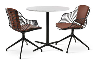 Soho Concept Zebra Arm Office Chair With Removable Leatherette Seat Pad - Ergonomic Design, 350 Lbs Capacity Black,White  Soho-concept-dining-chair-06302