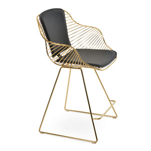 Soho Concept Zebra Arm Barstools & Counterstools - Ergonomic, Stylish Seating With Removable Pads & Adjustable Height Gold,Black  Soho-concept-dining-chair-10095