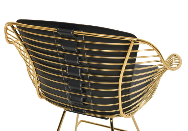 Soho Concept Zebra Arm Barstools & Counterstools - Ergonomic, Stylish Seating With Removable Pads & Adjustable Height Gold,Black  Soho-concept-dining-chair-07262