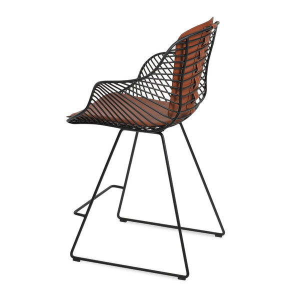 Soho Concept Zebra Armchair Barstools - Stylish Steel Frame, Black Powder Coated, Removable Seat Pad & More! Black  Soho-concept-dining-chair-07260