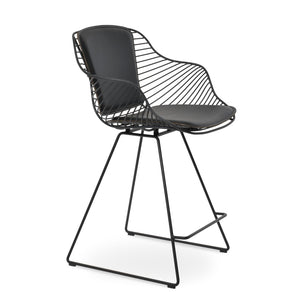 Soho Concept Zebra Arm Barstools & Counterstools - Ergonomic, Stylish Seating With Removable Pads & Adjustable Height Black  Soho-concept-dining-chair-10096