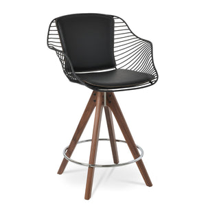 Soho Concept Zebra Arm Barstools & Counterstools - Ergonomic, Stylish Seating With Removable Pads & Adjustable Height Black  Soho-concept-dining-chair-10097