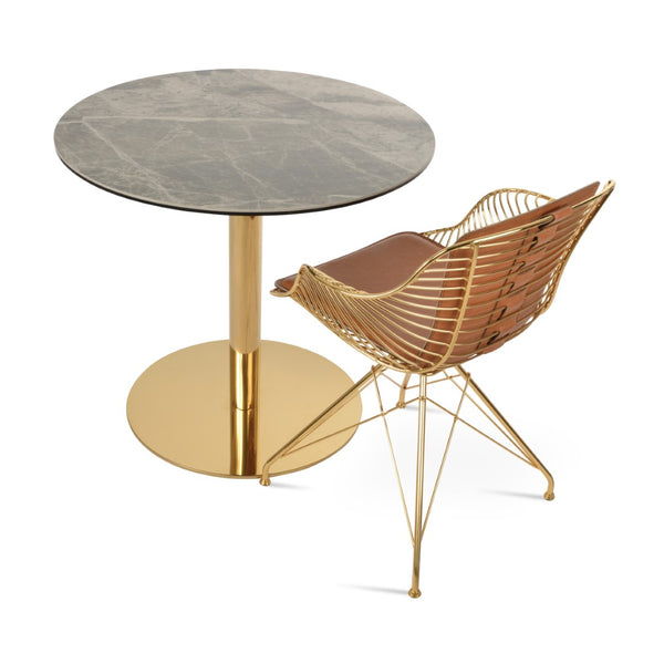 Soho Concept Zebra Arm Office Chair - Elegant Comfort In Camira Era Fabric, Removable Pad, 10-year Guarantee! Gold,Grey  Soho-concept-dining-chair-06320