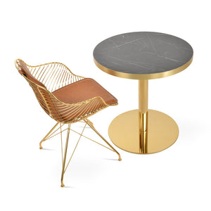 Soho Concept Zebra Arm Office Chair With Removable Leatherette Seat Pad - Ergonomic Design, 350 Lbs Capacity White,Gold  Soho-concept-dining-chair-06316