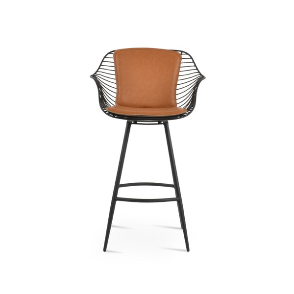 Soho Concept Zebra Armchair Barstools With Steel Frame: Stylish Chrome/Brass Finish & Removable Seat Pad, 5-year Guarantee Black,Chrome  Soho-concept-dining-chair-10100