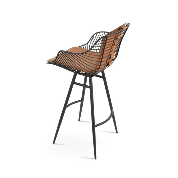 Soho Concept Zebra Armchair Barstools With Steel Frame: Stylish Chrome/Brass Finish & Removable Seat Pad, 5-year Guarantee Black,Chrome  Soho-concept-dining-chair-07263