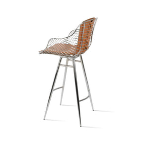 Soho Concept Zebra Armchair Barstools With Steel Frame: Stylish Chrome/Brass Finish & Removable Seat Pad, 5-year Guarantee Chrome  Soho-concept-dining-chair-10102