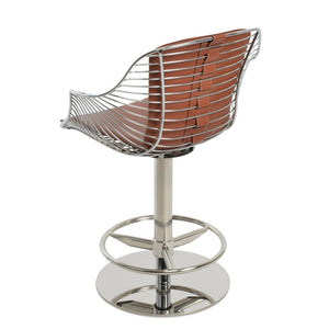 Soho Concept Zebra Arm Barstools & Counterstools - Ergonomic, Stylish Seating With Removable Pads & Adjustable Height Chrome  Soho-concept-dining-chair-10109