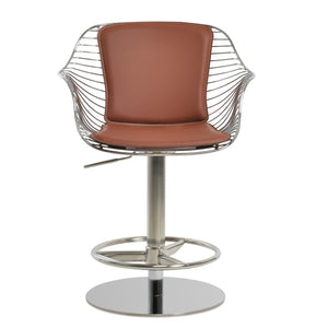 Soho Concept Zebra Arm Barstools & Counterstools - Ergonomic, Stylish Seating With Removable Pads & Adjustable Height Chrome  Soho-concept-dining-chair-07267