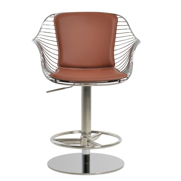 Soho Concept Zebra Arm Barstools & Counterstools - Ergonomic, Stylish Seating With Removable Pads & Adjustable Height Chrome  Soho-concept-dining-chair-07267