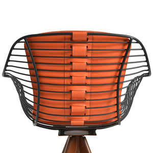 Soho Concept Zebra Armchair Barstools With Steel Frame: Stylish Chrome/Brass Finish & Removable Seat Pad, 5-year Guarantee Walnut,Black,Orange  Soho-concept-dining-chair-10118