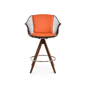 Soho Concept Zebra Armchair Barstools With Steel Frame: Stylish Chrome/Brass Finish & Removable Seat Pad, 5-year Guarantee Walnut,Black,Orange  Soho-concept-dining-chair-07271