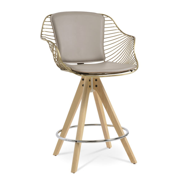 Soho Concept Zebra Armchair Barstools With Steel Frame: Stylish Chrome/Brass Finish & Removable Seat Pad, 5-year Guarantee Ash,Brass  Soho-concept-dining-chair-10115