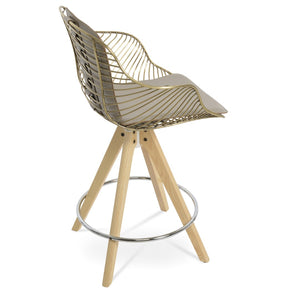 Soho Concept Zebra Armchair Barstools With Steel Frame: Stylish Chrome/Brass Finish & Removable Seat Pad, 5-year Guarantee Ash,Brass  Soho-concept-dining-chair-10116