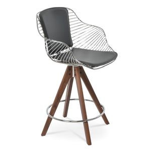 Soho Concept Zebra Armchair Barstools With Steel Frame: Stylish Chrome/Brass Finish & Removable Seat Pad, 5-year Guarantee Walnut,Chrome,Grey  Soho-concept-dining-chair-10114