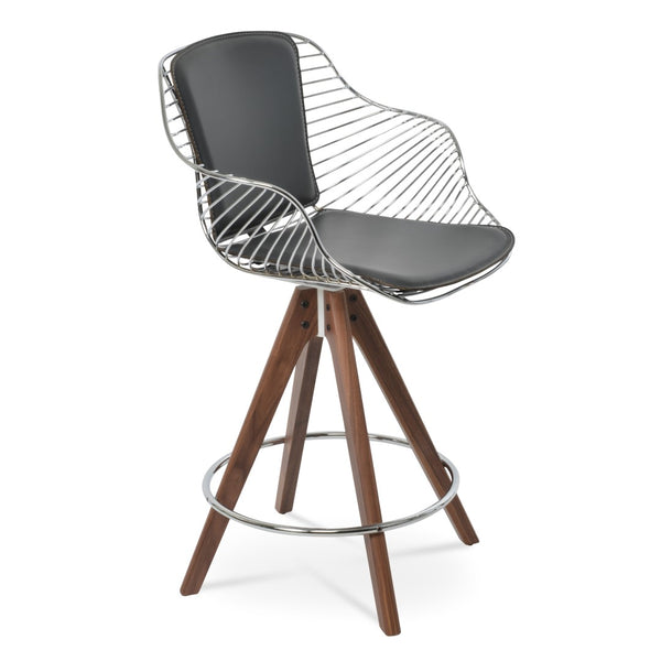 Soho Concept Zebra Armchair Barstools With Steel Frame: Stylish Chrome/Brass Finish & Removable Seat Pad, 5-year Guarantee Walnut,Chrome,Grey  Soho-concept-dining-chair-10114