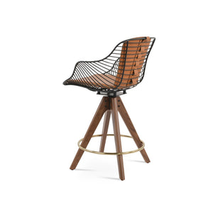 Soho Concept Zebra Arm Barstools & Counterstools - Ergonomic, Stylish Seating With Removable Pads & Adjustable Height Walnut,Gold,Black  Soho-concept-dining-chair-10117