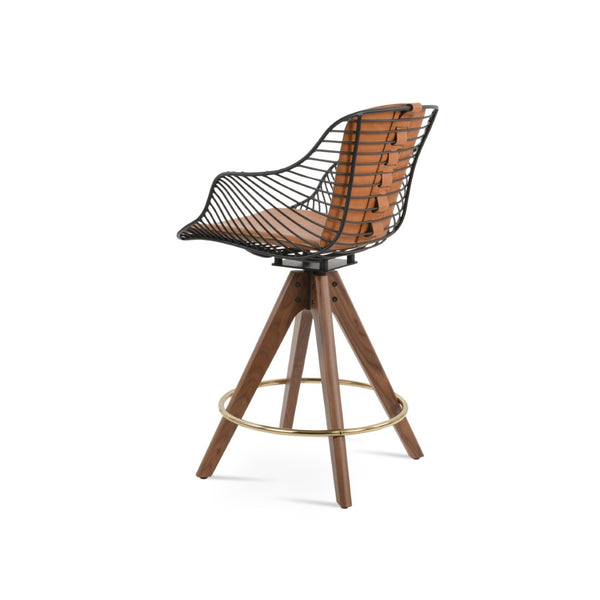 Soho Concept Zebra Arm Barstools & Counterstools - Ergonomic, Stylish Seating With Removable Pads & Adjustable Height Walnut,Gold,Black  Soho-concept-dining-chair-10117
