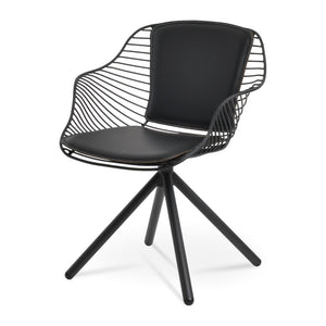Soho Concept Zebra Armchair Dining Chair With Durable Steel Frame & Removable Seat Pad – 5-year Guarantee! Black  Soho-concept-dining-chair-06353