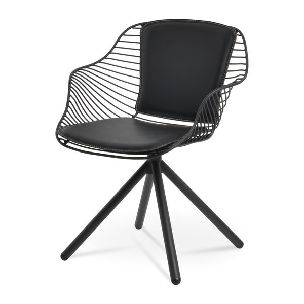 Soho Concept Zebra Armchair Dining Chair With Durable Steel Frame & Removable Seat Pad – 5-year Guarantee! Black  Soho-concept-dining-chair-06353