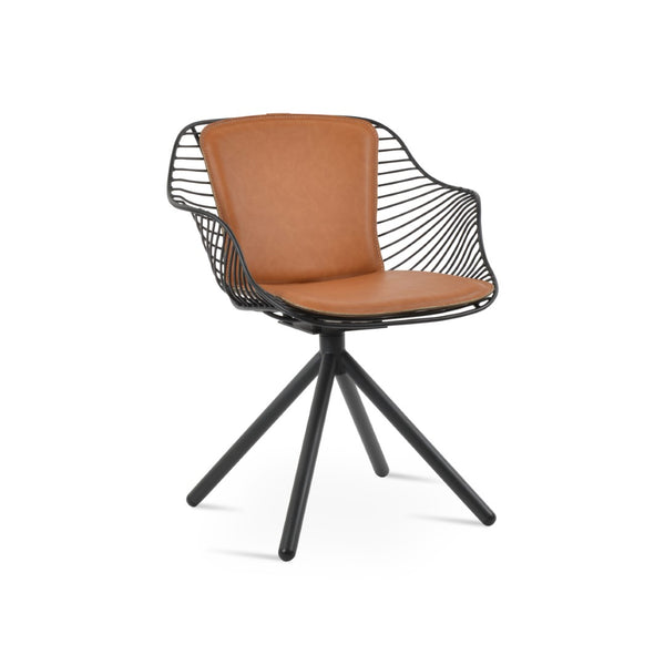 Soho Concept Zebra Arm Office Chair - Elegant Comfort In Camira Era Fabric, Removable Pad, 10-year Guarantee! Black  Soho-concept-dining-chair-06348
