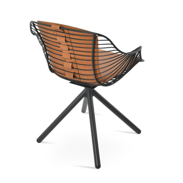 Soho Concept Zebra Arm Office Chair - Elegant Comfort In Camira Era Fabric, Removable Pad, 10-year Guarantee! Black  Soho-concept-dining-chair-06347