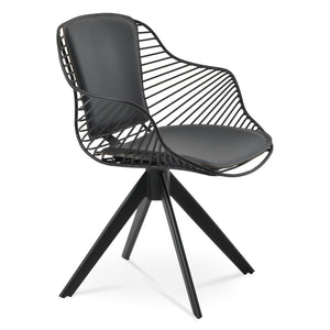 Soho Concept Zebra Armchair Dining Chair With Durable Steel Frame & Removable Seat Pad – 5-year Guarantee! Black  Soho-concept-dining-chair-06355