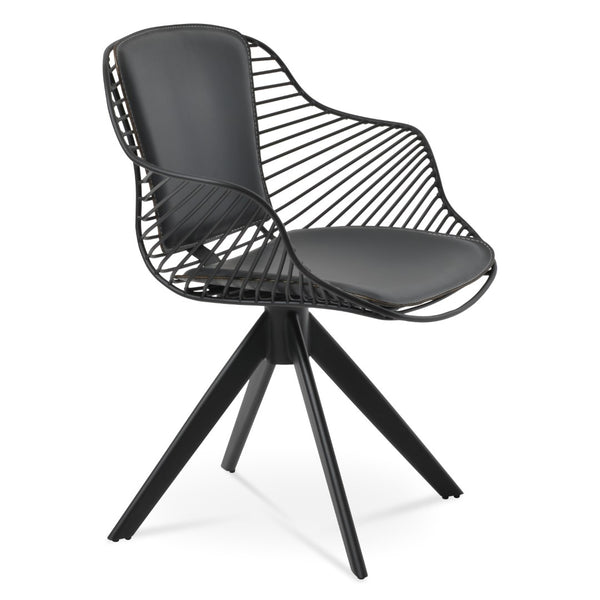 Soho Concept Zebra Armchair Dining Chair With Durable Steel Frame & Removable Seat Pad – 5-year Guarantee! Black  Soho-concept-dining-chair-06355