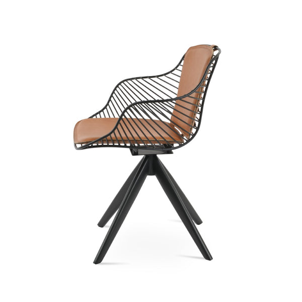 Soho Concept Zebra Arm Office Chair - Elegant Comfort In Camira Era Fabric, Removable Pad, 10-year Guarantee! Black  Soho-concept-dining-chair-06357