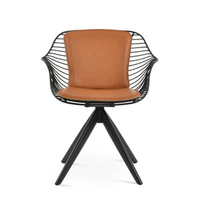 Soho Concept Zebra Arm Office Chair - Elegant Comfort In Camira Era Fabric, Removable Pad, 10-year Guarantee! Black  Soho-concept-dining-chair-06357