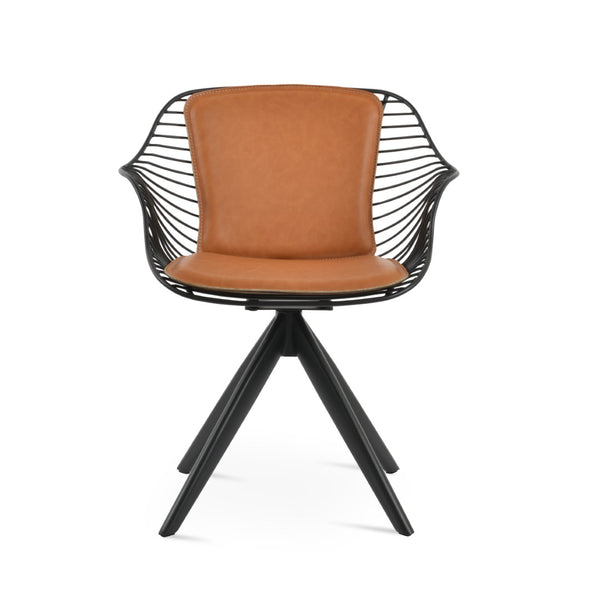 Soho Concept Zebra Arm Office Chair - Elegant Comfort In Camira Era Fabric, Removable Pad, 10-year Guarantee! Black  Soho-concept-dining-chair-06357