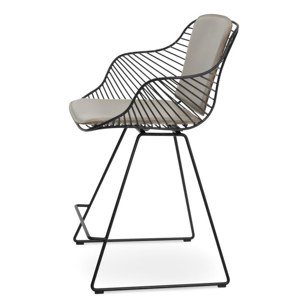 Soho Concept Zebra Arm Barstools & Counterstools - Ergonomic, Stylish Seating With Removable Pads & Adjustable Height Black  Soho-concept-dining-chair-10123