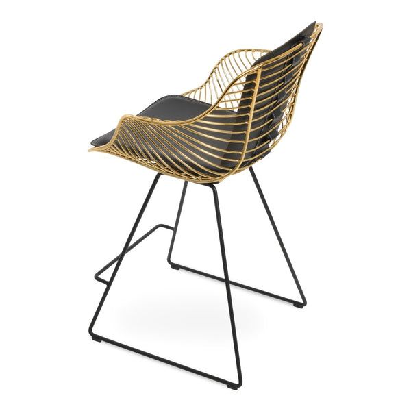 Soho Concept Zebra Arm Barstools & Counterstools - Ergonomic, Stylish Seating With Removable Pads & Adjustable Height Black,Gold  Soho-concept-dining-chair-10124