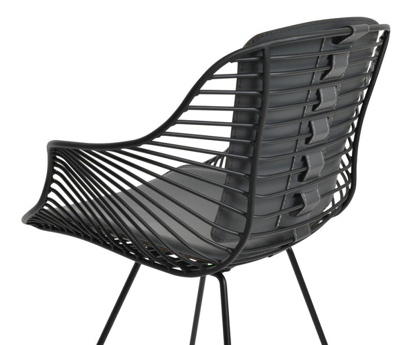 Soho Concept Zebra Armchair Dining Chair With Durable Steel Frame & Removable Seat Pad – 5-year Guarantee! Black  Soho-concept-dining-chair-06367