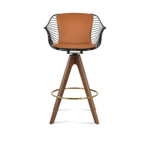Soho Concept Zebra Stylish Arm Barstools & Counterstools With Customizable Bases | 10-year Warranty & Removable Pads Black  Soho-concept-dining-chair-10126