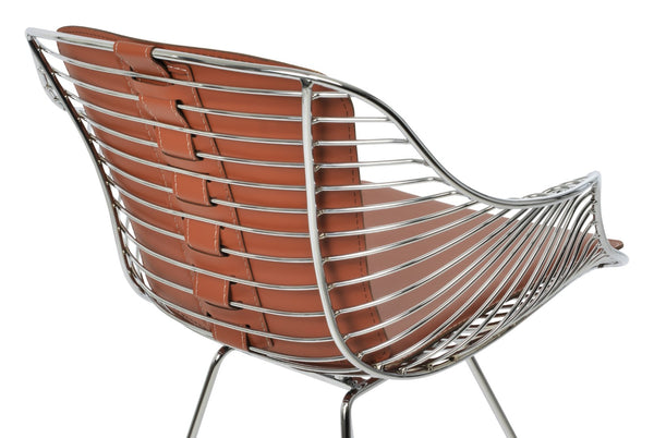 Soho Concept Zebra Armchair Barstools With Steel Frame: Stylish Chrome/Brass Finish & Removable Seat Pad, 5-year Guarantee Chrome  Soho-concept-dining-chair-10130