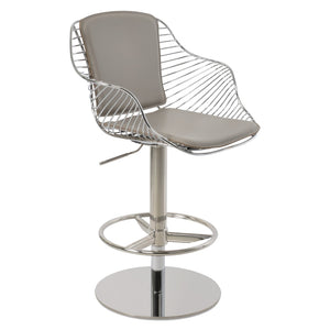 Soho Concept Zebra Arm Barstools & Counterstools - Ergonomic, Stylish Seating With Removable Pads & Adjustable Height Chrome  Soho-concept-dining-chair-10129