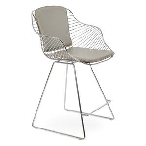 Soho Concept Zebra Arm Barstools & Counterstools - Ergonomic, Stylish Seating With Removable Pads & Adjustable Height Chrome  Soho-concept-dining-chair-10128