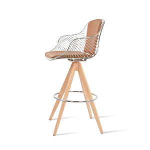 Soho Concept Zebra Armchair Barstools With Steel Frame: Stylish Chrome/Brass Finish & Removable Seat Pad, 5-year Guarantee Natural,Chrome  Soho-concept-dining-chair-10084