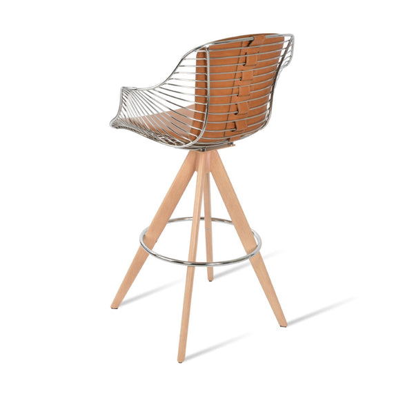Soho Concept Zebra Armchair Barstools With Steel Frame: Stylish Chrome/Brass Finish & Removable Seat Pad, 5-year Guarantee Natural,Chrome  Soho-concept-dining-chair-10085